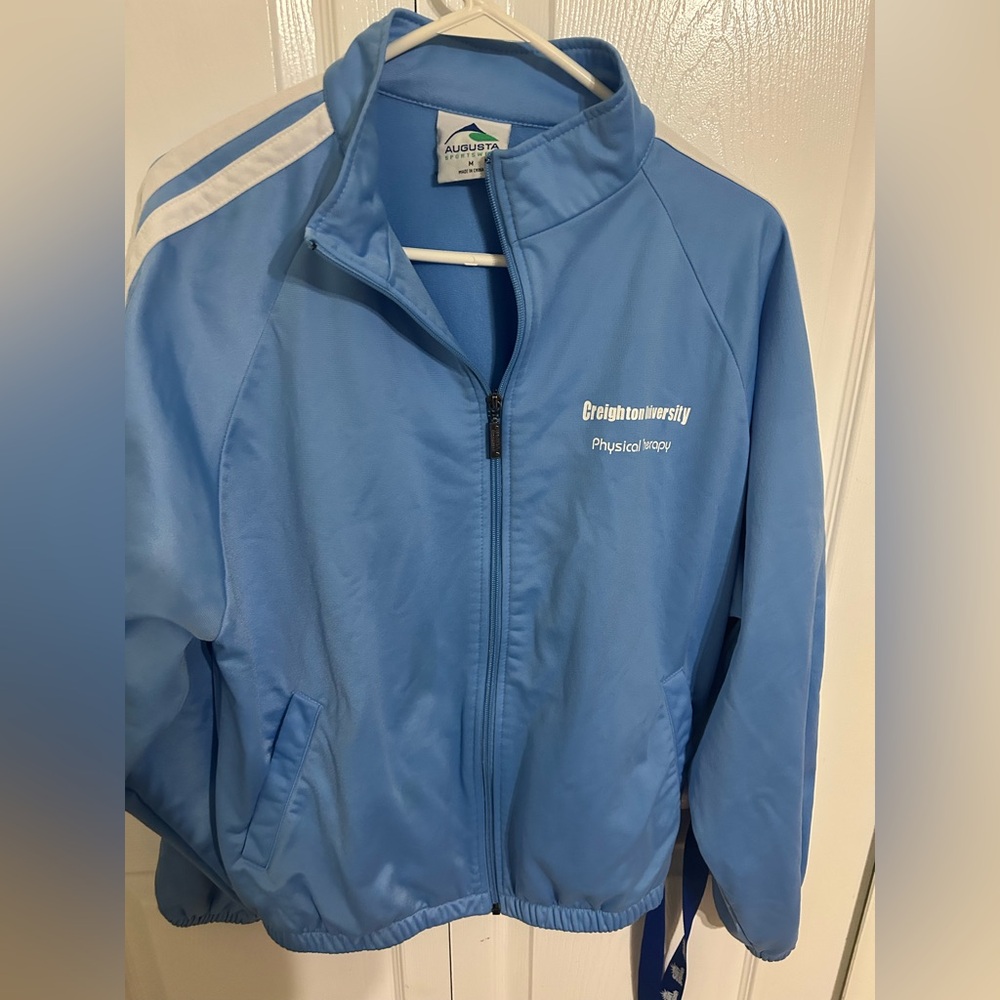 Augusta Blue Track Jacket unisex medium Creighton University Physical Therapy